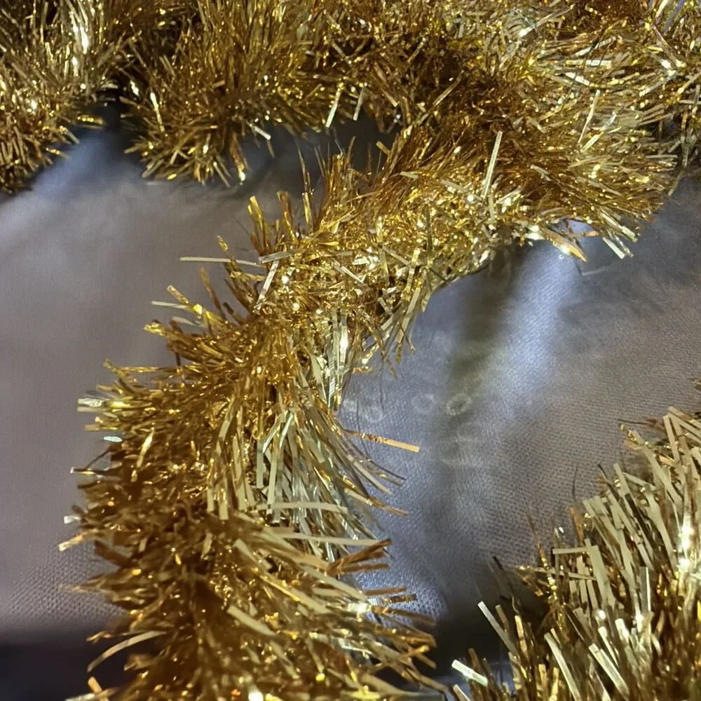 Gold Tinsel Strand Rope Garland 1